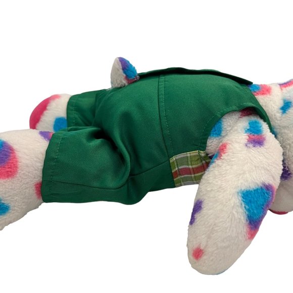 Build A Bear Workshop Outfit Gingerbread Boy Green Gingham Plaid Romper Dress Up - Picture 5 of 8